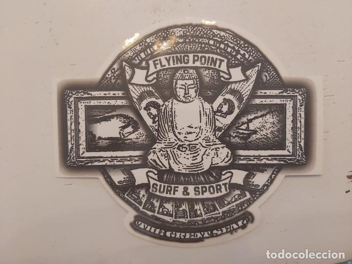 Pegatinas de colecci&oacute;n: Pegatina de Surf Flying Point gris. Nueva York, Los Hampton.
