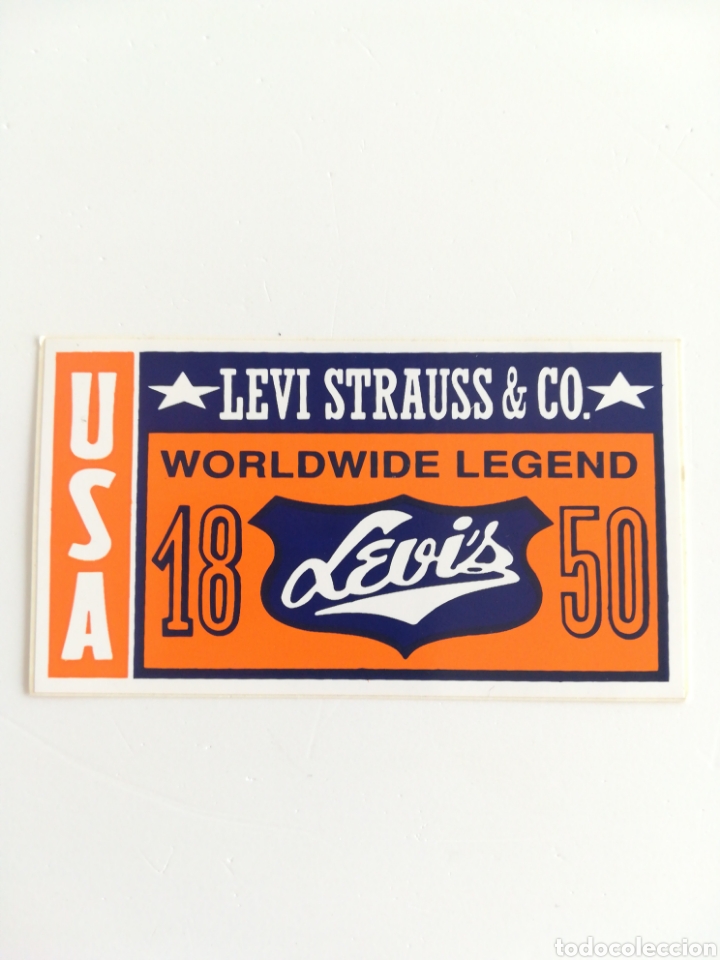 Autocolantes de cole&ccedil;&atilde;o: Pegatina Levi's worldwide legend USA. Tama&ntilde;o 98x52mm