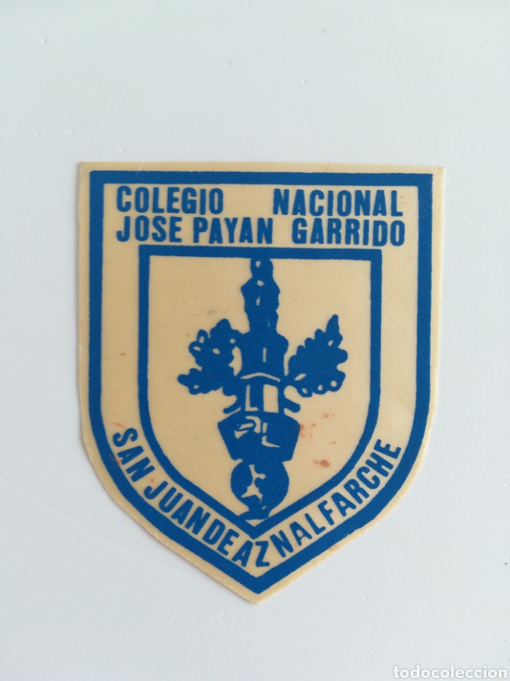 Autocolantes de cole&ccedil;&atilde;o: Pegatina Colegio Nacional Jos&eacute; Patan Garrido. San Juan de Aznalfarche. Tama&ntilde;o 70x85mm