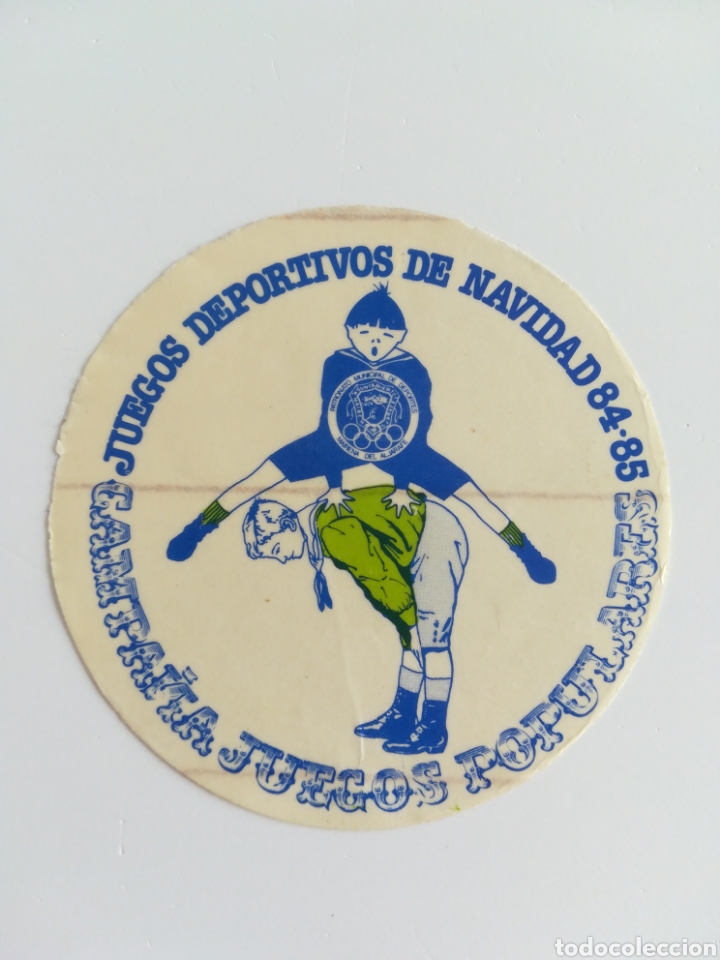 Pegatinas de colecci&oacute;n: Pegatina Juegos Deportivos de Navidad 84-85.Mairena del Aljarafe. Tama&ntilde;o 85mm