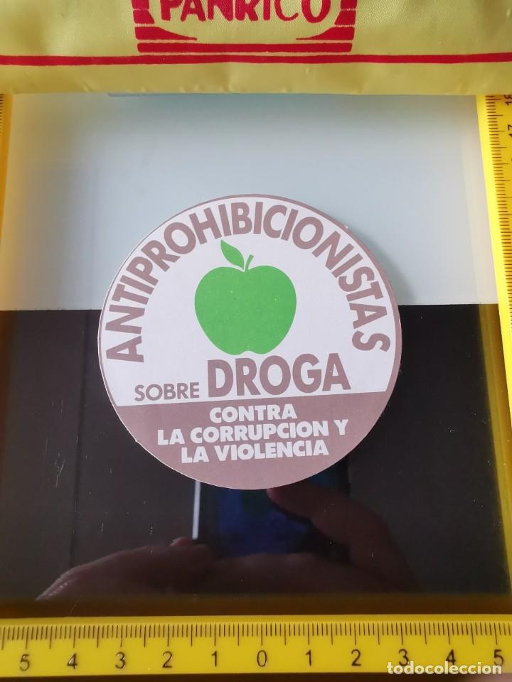 Pegatinas de colecci&oacute;n: CROMO PEGATINA SIN PEGAR PROMOSTAFF - ANTIPROHIBICIONISTAS SOBRE DROGA