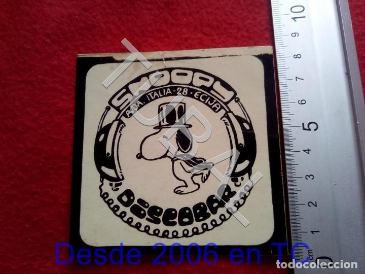 Pegatinas de colecci&oacute;n: TUBAL ECIJA SNOOPY DISCOBAR PEGATINA CON TRASERA PG2