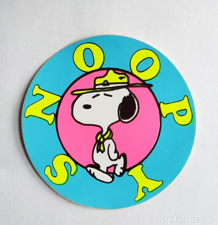Pegatinas de colecci&oacute;n: ANTIGUA PEGATINA SNOOPY , SCOUT ROSA FOSFORITO , A&Ntilde;OS 80 , NUNCA PEGADA 8,5 CMS