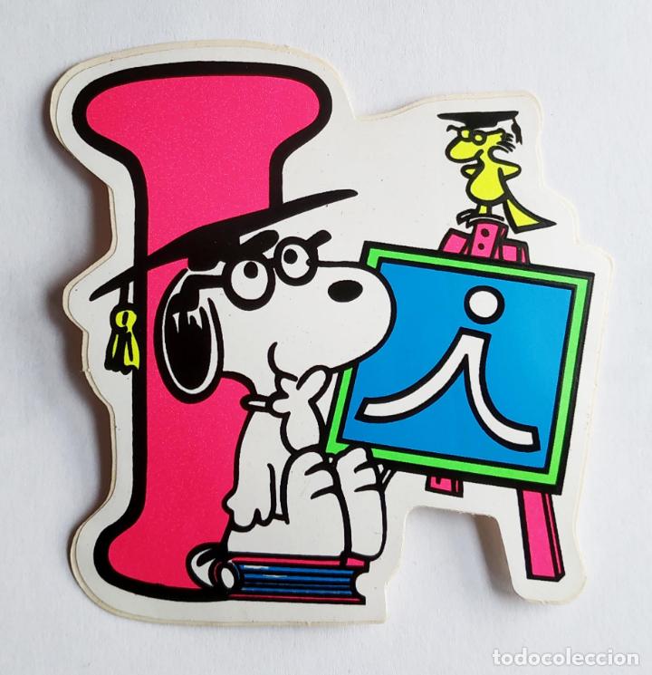 Pegatinas de colecci&oacute;n: ANTIGUA PEGATINA SNOOPY Y EMILIO LETRA I , A&Ntilde;OS 80 SIN PEGAR 8,5 CMS