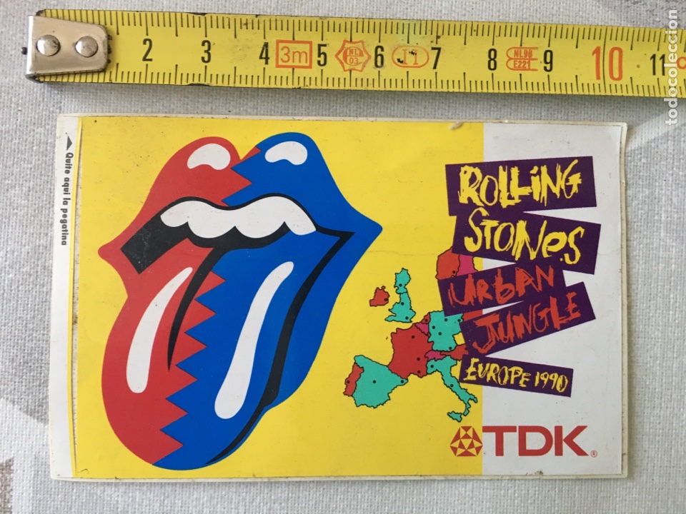 Pegatinas de colecci&oacute;n: Pegatina Musica Rolling Stones Europa 1990 TDK
