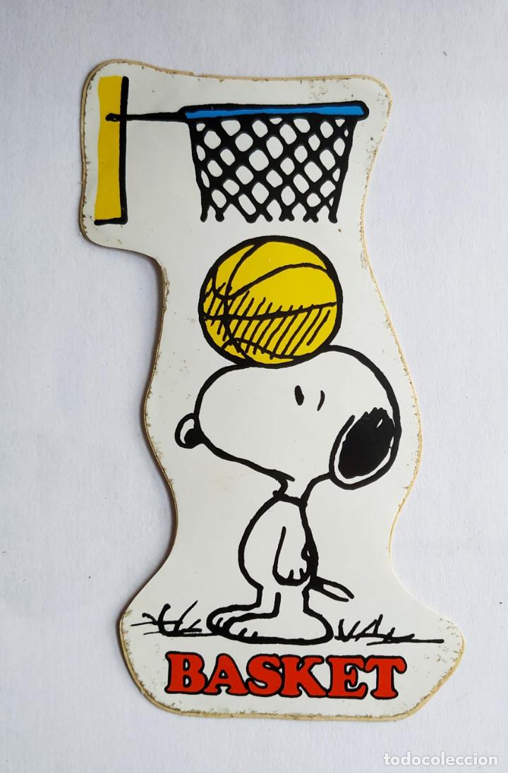 Pegatinas de colecci&oacute;n: ANTIGUA PEGATINA SNOOPY , BASKET BALONCESTO , A&Ntilde;OS 80 , SIN PEGAR 11,5 CMS