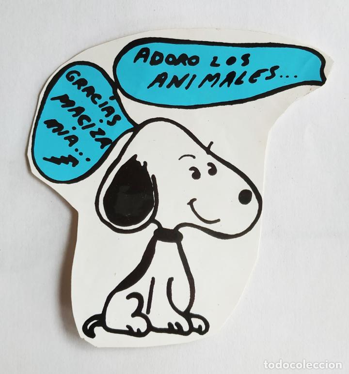 Pegatinas de colecci&oacute;n: ANTIGUA PEGATINA SNOOPY , ADORO LOS ANIMALES , A&Ntilde;OS 80 , SIN PEGAR 9 CMS