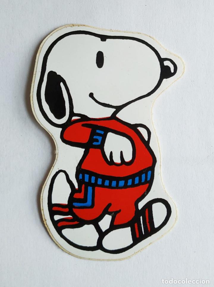 Pegatinas de colecci&oacute;n: ANTIGUA PEGATINA SNOOPY , CON CHANDAL DE DEPORTE , A&Ntilde;OS 80 , SIN PEGAR 8 CMS
