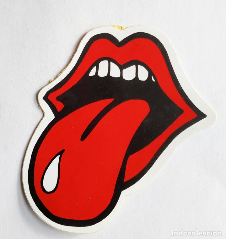 Pegatinas de colecci&oacute;n: ANTIGUA PEGATINA LENGUA , ROLLING STONES MUSICA , A&Ntilde;OS 80 , SIN PEGAR 10,6 CMS