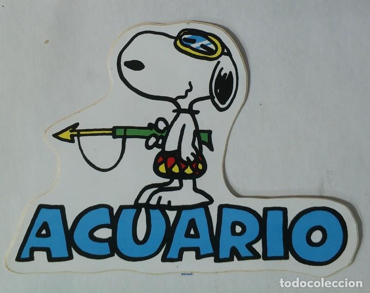 Pegatinas de colecci&oacute;n: ANTIGUA PEGATINA SNOOPY HOROSCOPO ACUARIO , SIN PEGAR 11 CMS A&Ntilde;OS 80
