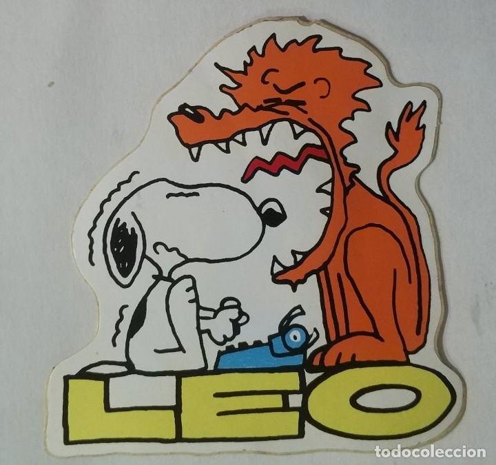 Pegatinas de colecci&oacute;n: ANTIGUA PEGATINA SNOOPY HOROSCOPO LEO, SIN PEGAR 11 CMS A&Ntilde;OS 80