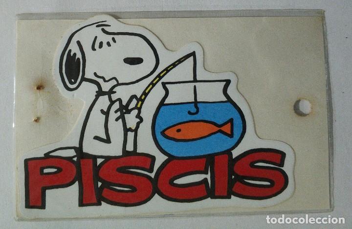 Pegatinas de colecci&oacute;n: ANTIGUA PEGATINA SNOOPY HOROSCOPO PISCIS, SIN PEGAR 11 CMS A&Ntilde;OS 80