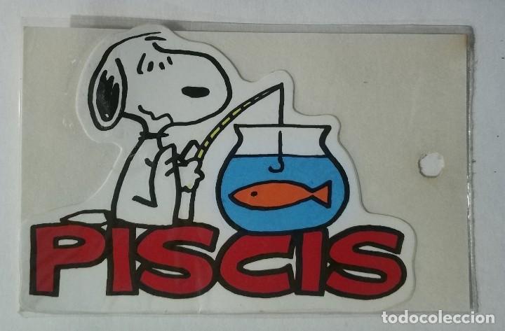 Pegatinas de colecci&oacute;n: ANTIGUA PEGATINA SNOOPY HOROSCOPO PISCIS, SIN PEGAR 11 CMS A&Ntilde;OS 80