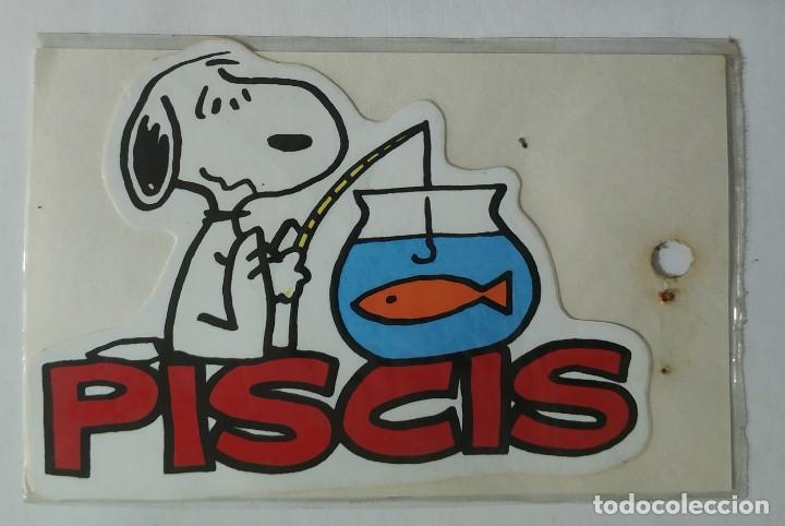 Pegatinas de colecci&oacute;n: ANTIGUA PEGATINA SNOOPY HOROSCOPO PISCIS, SIN PEGAR 11 CMS A&Ntilde;OS 80
