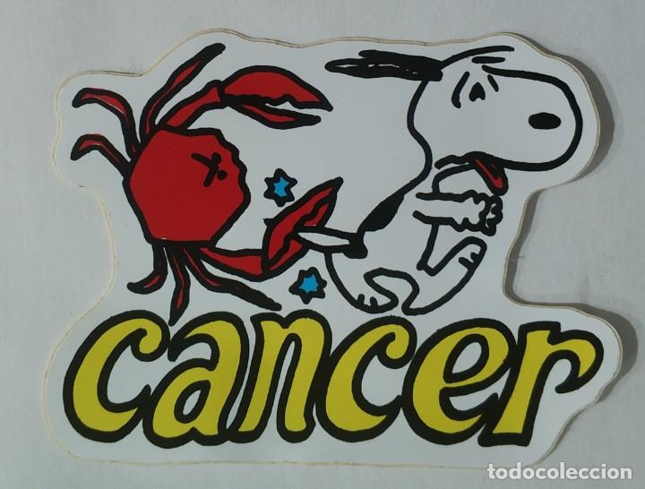Pegatinas de colecci&oacute;n: ANTIGUA PEGATINA SNOOPY HOROSCOPO CANCER, SIN PEGAR 11 CMS A&Ntilde;OS 80