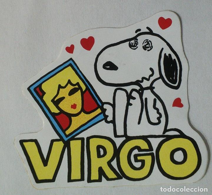 Pegatinas de colecci&oacute;n: ANTIGUA PEGATINA SNOOPY HOROSCOPO VIRGO, SIN PEGAR 11 CMS A&Ntilde;OS 80