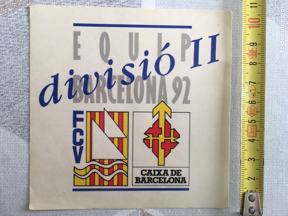 Pegatinas de colecci&oacute;n: Pegatina Equipo Barcelona 92 FCV