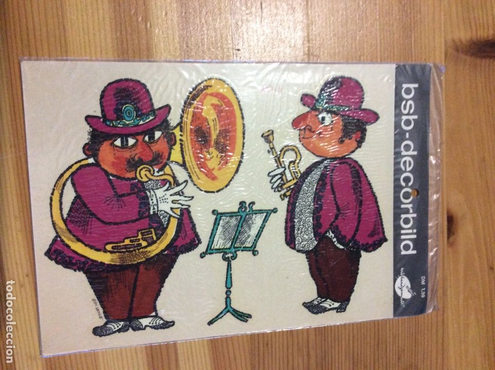 Pegatinas de colecci&oacute;n: BSB DECORBILD ADHESIVO VIN&Iacute;LICO PEGATINA ALEMAN A&Ntilde;OS 60 O 70 MUSICOS Tuba Sousafono corneta trompeta