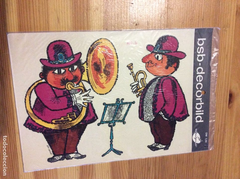 Pegatinas de colecci&oacute;n: BSB DECORBILD ADHESIVO VIN&Iacute;LICO PEGATINA ALEMAN A&Ntilde;OS 60 O 70 MUSICOS Tuba Sousafono corneta trompeta