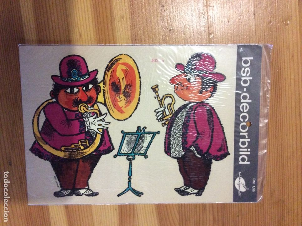 Pegatinas de colecci&oacute;n: BSB DECORBILD ADHESIVO VIN&Iacute;LICO PEGATINA ALEMAN A&Ntilde;OS 60 O 70 MUSICOS Tuba Sousafono corneta trompeta