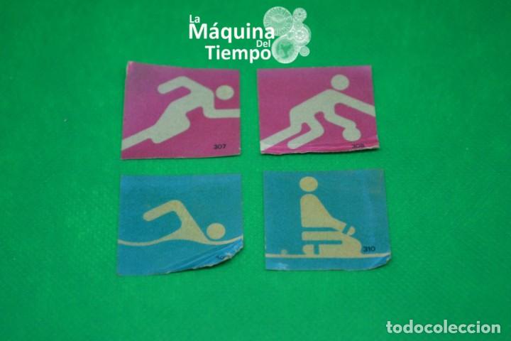 Pegatinas de colecci&oacute;n: 4 pegatinas Juegos Ol&iacute;mpicos Mosc&uacute; 1980. Marca Cola-Cao. N&ordm; 307, 308, 309 y 310.