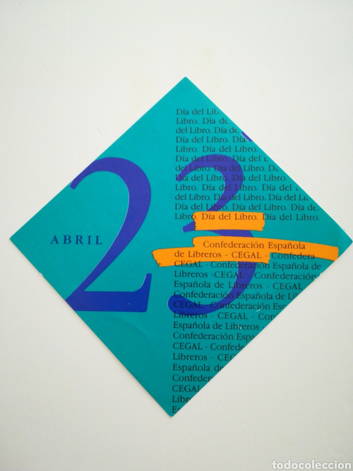 Autocolantes de cole&ccedil;&atilde;o: Pegatina 23 de abril d&iacute;a del libro. Confederaci&oacute;n Espa&ntilde;ola de Libreros CEGAL. tama&ntilde;o 80x80mm