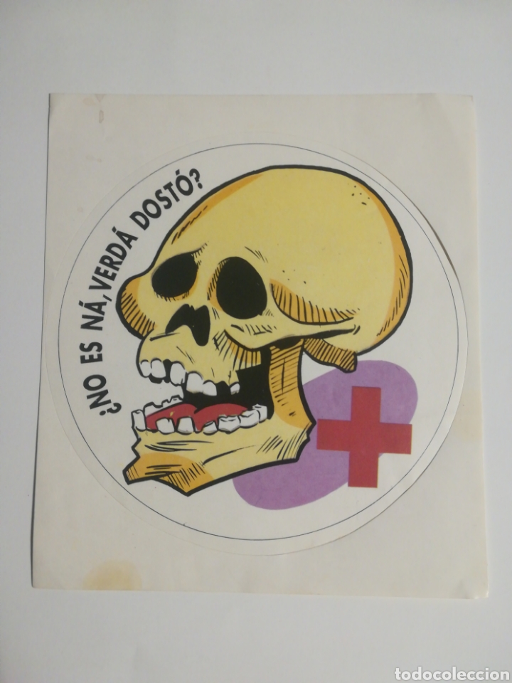 Autocolantes de cole&ccedil;&atilde;o: Pegatina calavera catal&aacute;n No es N&aacute;, verd&aacute; dost&oacute;?. Tama&ntilde;o 115mm