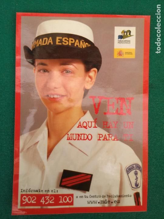 Collection stickers: ARMADA ESPA&Ntilde;OLA - VEN AQUI HAY UN MUNDO PARA TI - 12 X 8 CM.