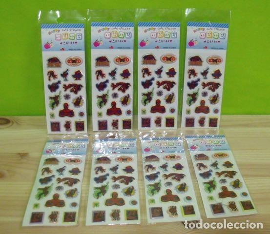 Pegatinas de colecci&oacute;n: Lote 8 Tiras Pegatinas Happy Cute Sticker Spider-Man Spiderman
