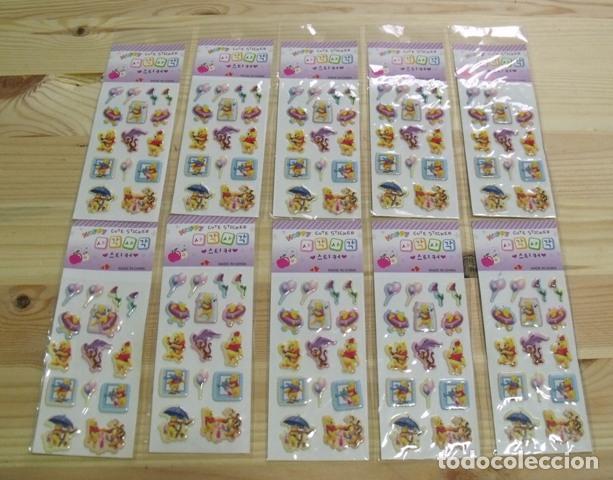 Pegatinas de colecci&oacute;n: Lote 10 Tiras Pegatinas Happy Cute Sticker Winnie the Pooh