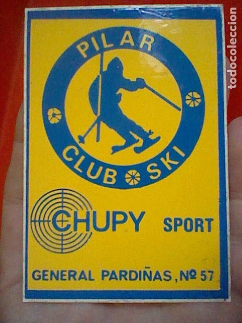 Pegatinas de colecci&oacute;n: SKI CLUB PILAR CHUPY SPORT GRAL PARDI&Ntilde;AS MADRID ADHESIVO 10,5 X 9,5 CMS APROX PEGATINA