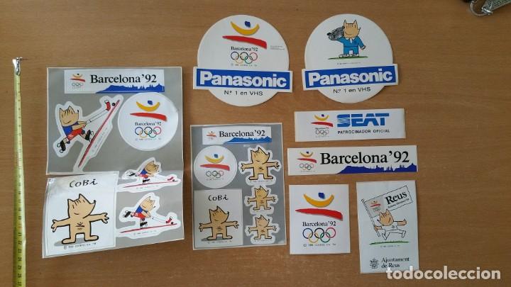 Pegatinas de colecci&oacute;n: Lote 8 Adhesivos pegatinas BARCELONA 92 COBI