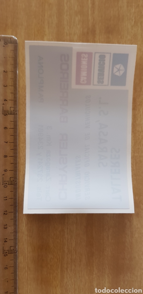 Pegatinas de colecci&oacute;n: Pegatina concesionario Chrysler Barreiros