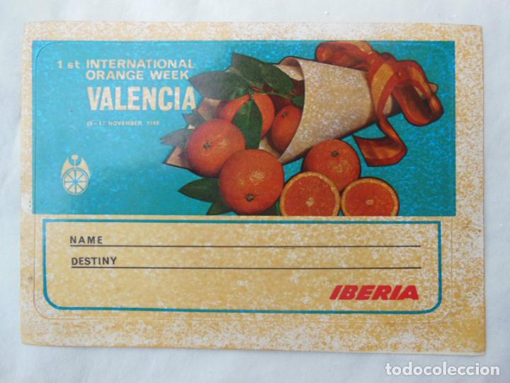 Adesivi di collezione: 1 st INTERNATIONAL ORANGE WEEK VALENCIA. 1968