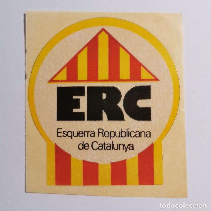 Autocolantes de cole&ccedil;&atilde;o: ANTIGUA PEGATINA POLITICA - ERC - ESQUERRA REPUBLICANA DE CATALUNYA - ANTIGUA - A&Ntilde;OS 60