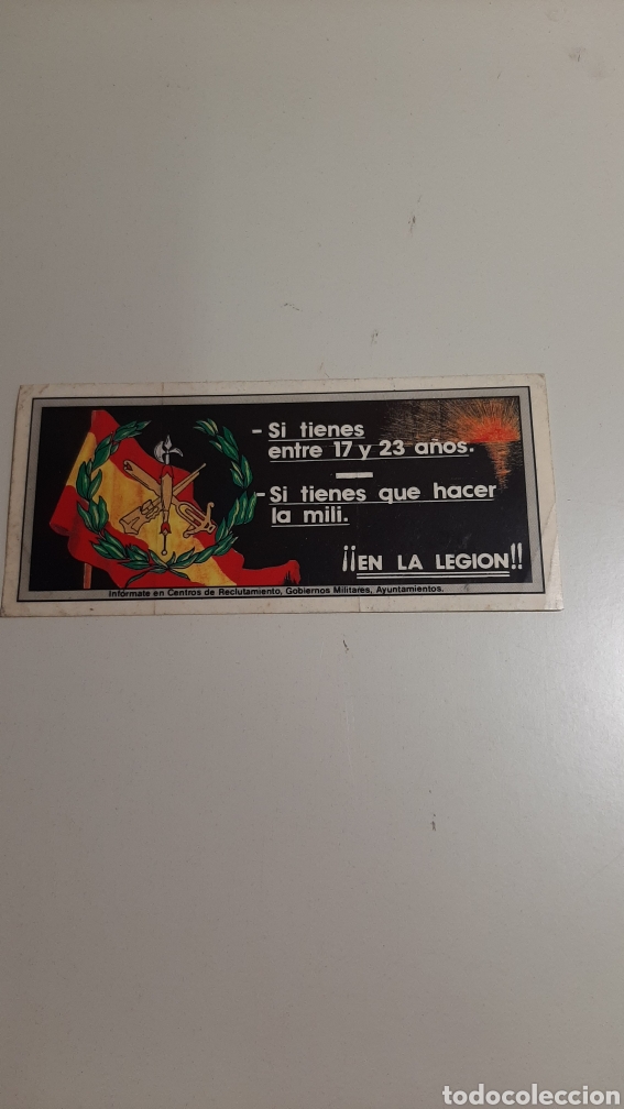 Pegatinas de colecci&oacute;n: Antigua pegatina militar para captar reclutas, de la legi&oacute;n espa&ntilde;ola, sin pegar. Propaganda militar