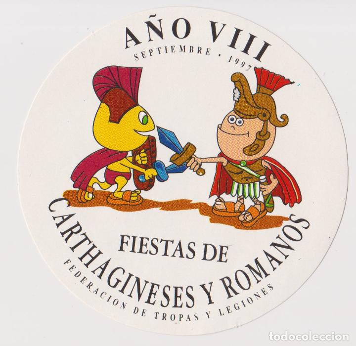 Pegatinas de colecci&oacute;n: PEGATINA - CARTAGENA,FIESTA DE CARTHAGINESES Y ROMANOS- FEDERACION DE TROPAS Y LEGIONES - 1997 (9,5)