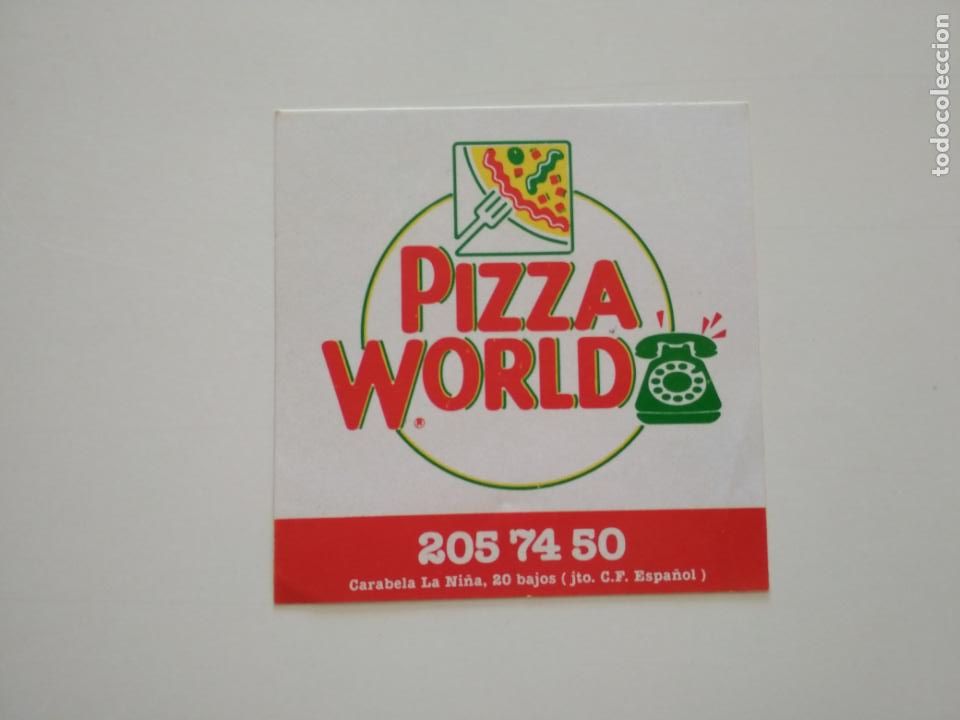 Pegatinas de colecci&oacute;n: PEGATINA PUBLICITARIA PIZZA WORLD