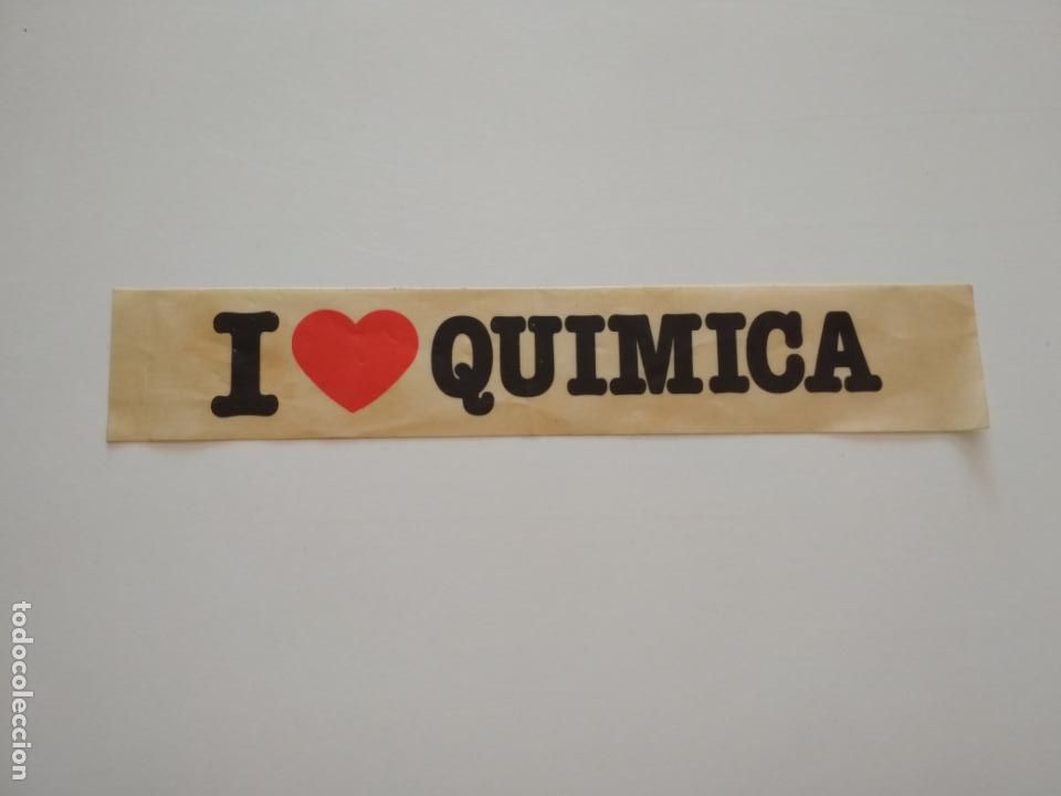 Pegatinas de colecci&oacute;n: PEGATINA I LOVE QUIMICA