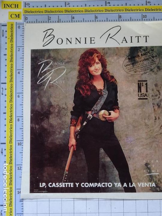 Autocolantes de cole&ccedil;&atilde;o: PEGATINA DE M&Uacute;SICA. CANTANTE BONNIE RAITT N&ordm; 1 USA 1990. 37