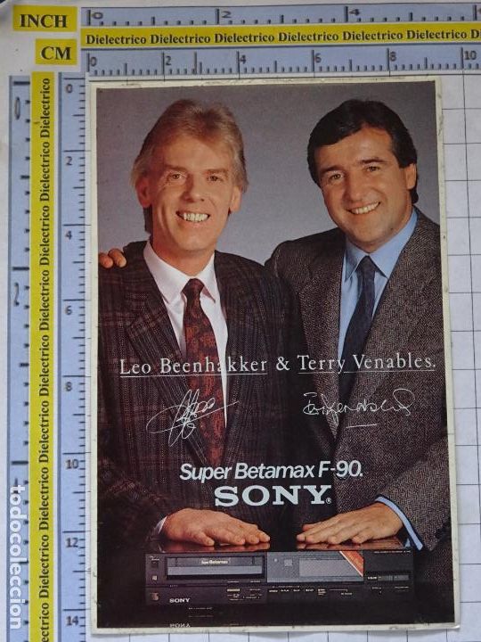Pegatinas de colecci&oacute;n: PEGATINA DE ELECTRODOM&Eacute;STICOS. VIDEO SONY SUPER BETAMAX F90 FUTBOLISTAS LEO BEENHAKKER TERRY. 39