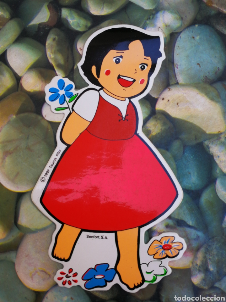 Pegatinas de colecci&oacute;n: PEGATINA HEIDI- SENFORT, S.A. TAURUS FILM, 1987. 15CM. DIF&Iacute;CIL!!!.