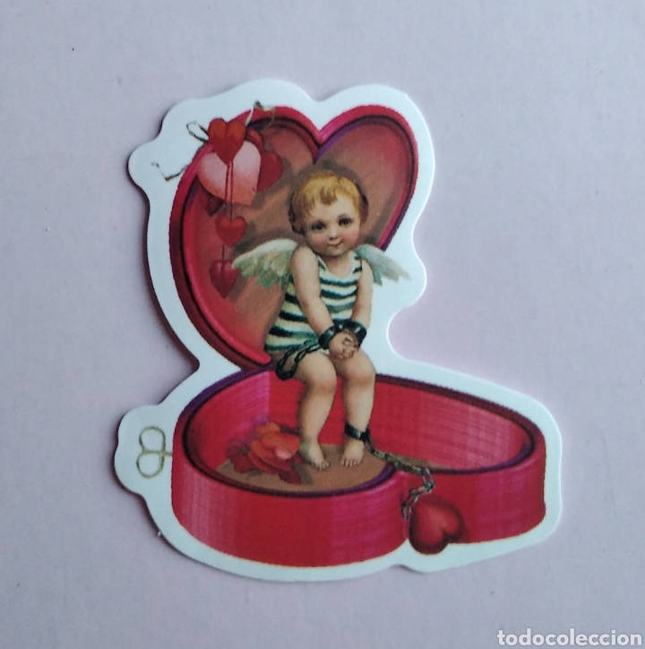 Pegatinas de colecci&oacute;n: Pegatina angel cupido coraz&oacute;n amor 5 x 6