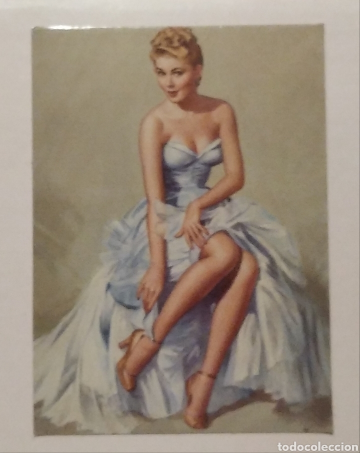 Pegatinas de colecci&oacute;n: Pegatina chica pin Up rom&aacute;ntica 5 x 7,5 cm