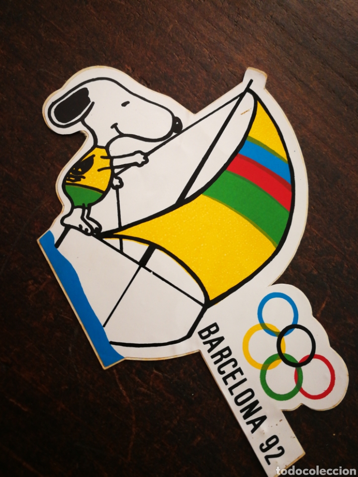 Pegatinas de colecci&oacute;n: PEGATINA ADHESIVO SNOOPY VELA- OLIMPIADAD BARCELONA 1992.