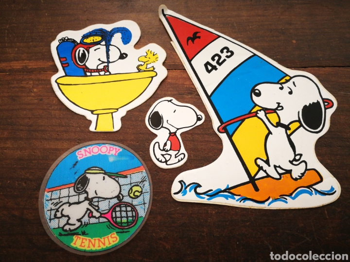 Pegatinas de colecci&oacute;n: LOTE PEGATINAS ADHESIVOS SNOOPY TROQUELADOS, A&Ntilde;OS 80-90's.