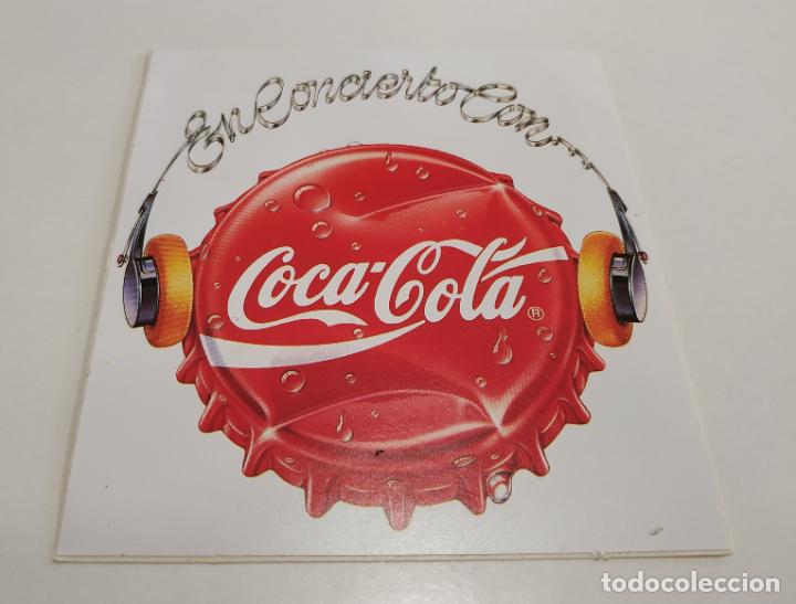 Pegatinas de colecci&oacute;n: ANTIGUA PEGATINA , COCA COLA MUSIC , EN CONCIERTO CON COCA-COLA