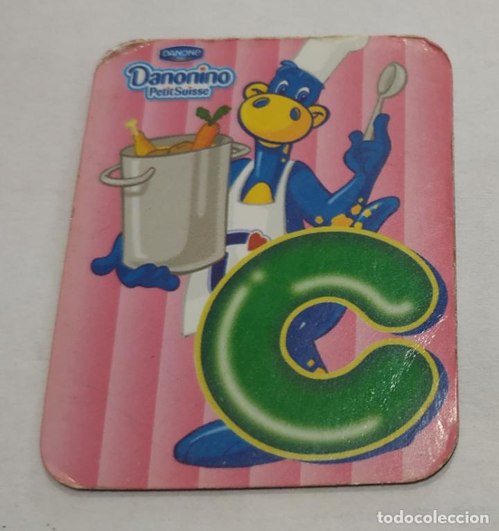 Pegatinas de colecci&oacute;n: CROMO IMANTADO , IMAN , LETRAS DANONINO DE DANONE , LETRA C