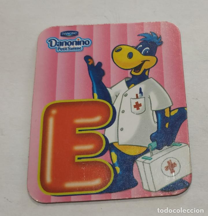 Pegatinas de colecci&oacute;n: CROMO IMANTADO , IMAN , LETRAS DANONINO DE DANONE , LETRA E