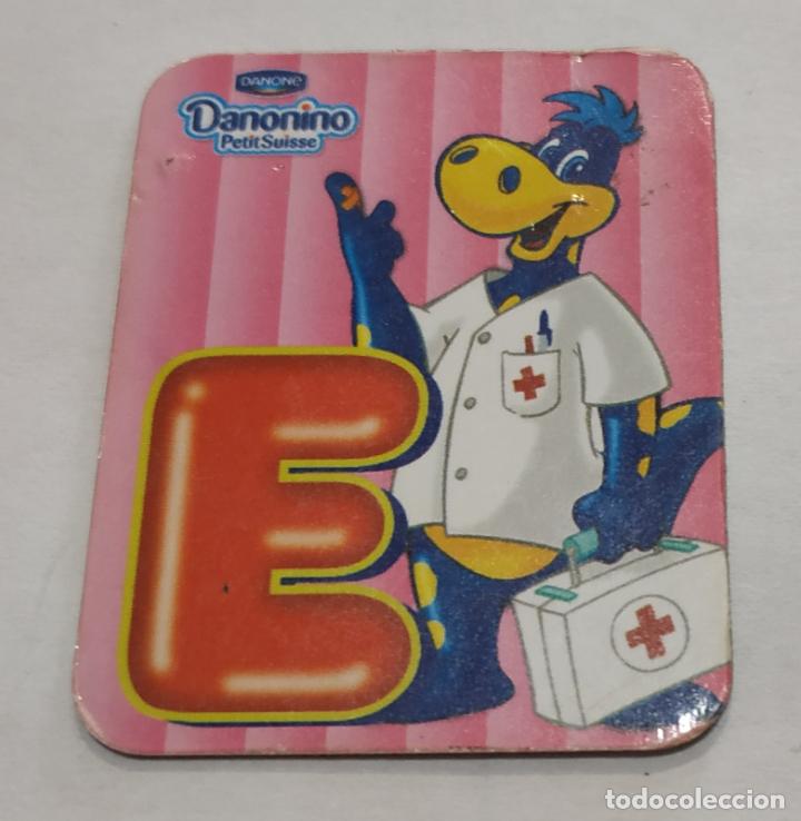 Pegatinas de colecci&oacute;n: CROMO IMANTADO , IMAN , LETRAS DANONINO DE DANONE , LETRA E